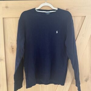Polo by Ralph Lauren Navy Blue Long Sleeve Shirt - Size Large